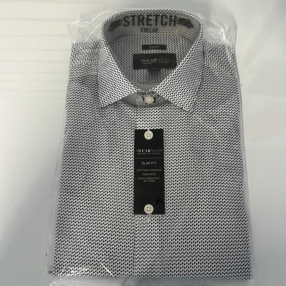 Mens Kenneth Cole Awearness Button Down Dress Shirt